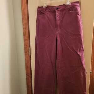 Madewell Wide-Leg Jeans in Plum